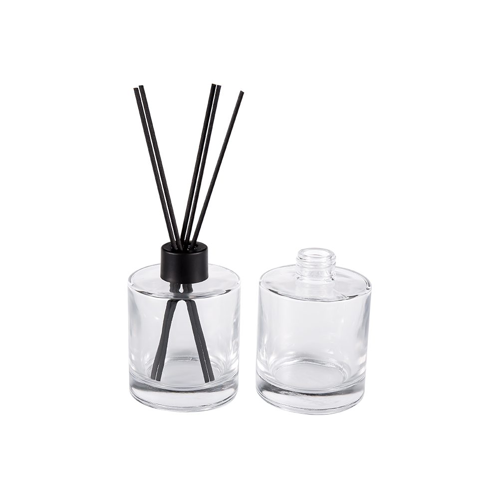 HJ-RX2109 hengeres tűzköves üveg diffúzor palack műanyag alumínium kupak színes szál matrica