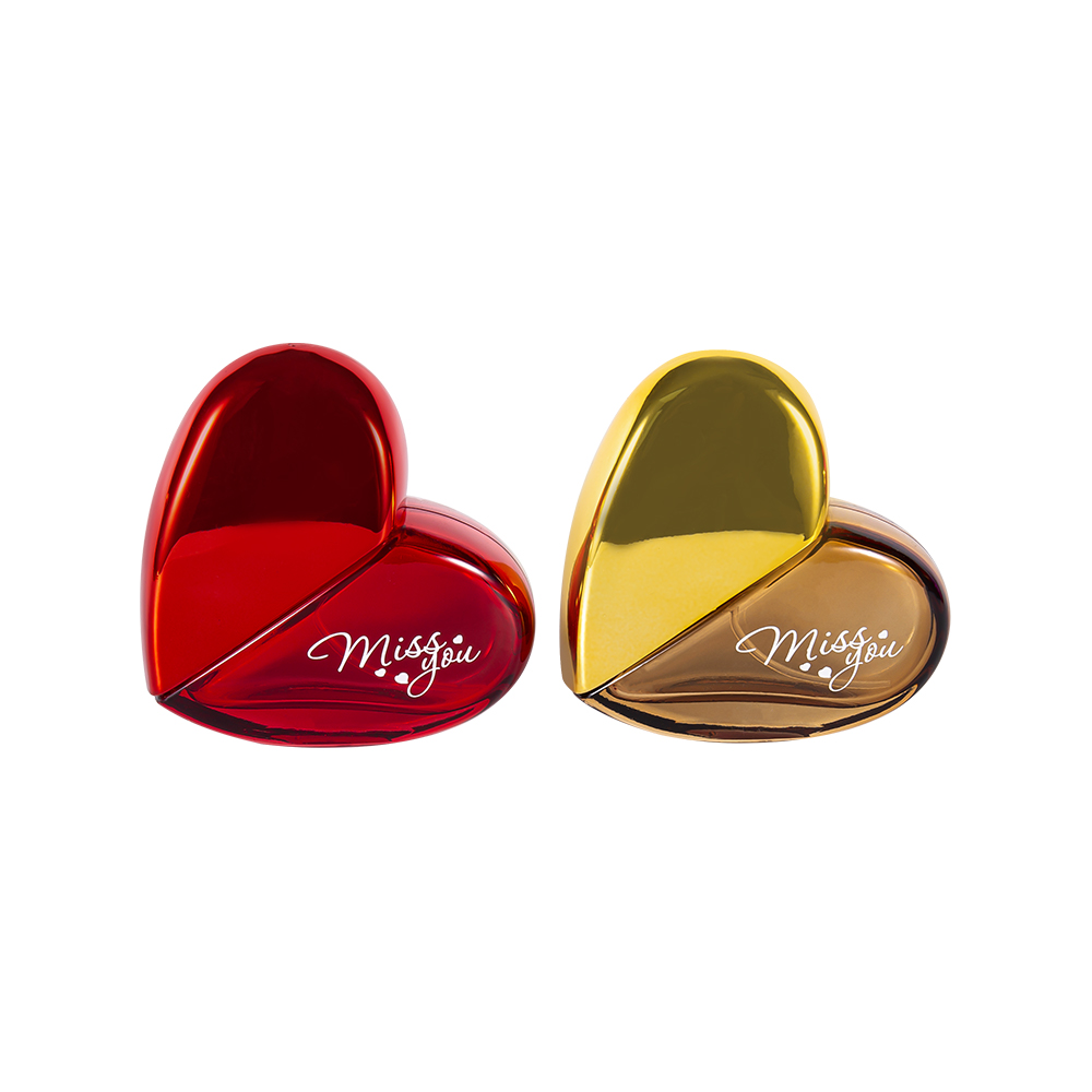 GC193-WJ501 50MLszív alakú üveg parfümös üveg UV PP műanyag kupakkal