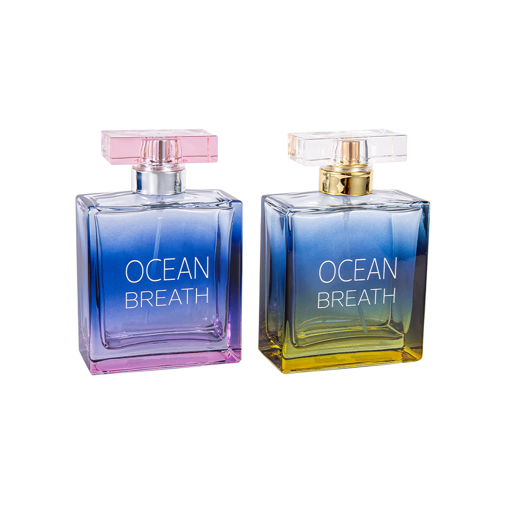 GC4375-WJ208 100 ml-es kéttónusú bevonatos üveg parfümös üveg Surlyn UV bevonatú kupakkal