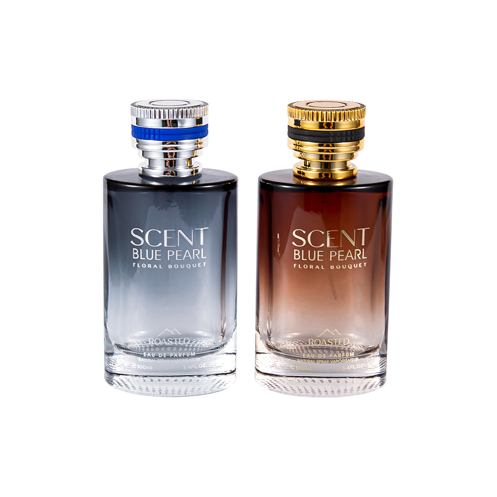 KY1109-WJ2098 100 ml-es dombornyomott üveg parfümös üveg Pcta parfüm kupakkal