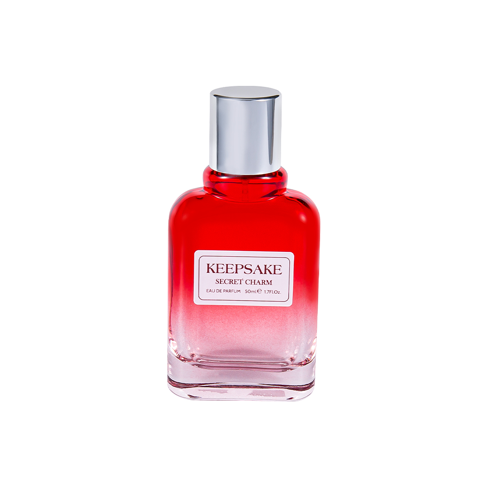 KY861-WJ412 50 ml vadonatúj, üres üveg parfümös üveg fényes ezüst kupakkal